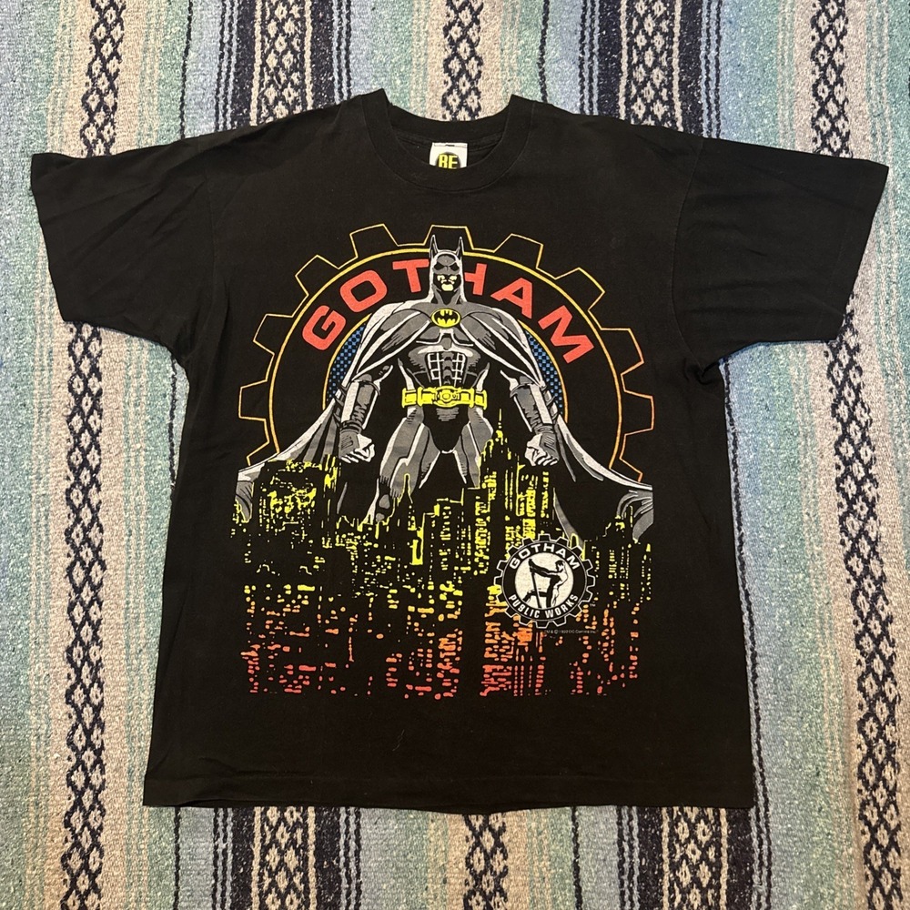 Rare 1992 90s Vintage BATMAN RETURNS Single Stitch T-shirt Size XL DC Comics